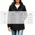 thumbnail image 4 of Cilsoka Drawstring Waist Waterproof Jacket for Womens Long Sleeve Windbreaker with Hooded Casual Solid Softshell Jackets, 4 of 4
