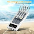 thumbnail image 6 of Solar Charger Power Bank,DFITO 40000mAh Portable Charger 4 USB with Dual 5V2.1A Outputs Built-in Solar Panel and Flashlights,White, 6 of 11
