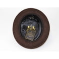 thumbnail image 4 of Mens Bruno Capelo Dress Hat Australian Wool Crushable Pork Pie Jazz PP101 Brown, 4 of 4