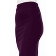 thumbnail image 5 of Moa Collection Women's Elastic High Waist Stretch Comfy Office Work Wear Solid Midi Skirt S-3XL, 5 of 5