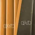thumbnail image 3 of Topfinel 100% Blackout Luxury Velvet Curtain, 52 x 90 Inch, Mustard Yellow, 3 of 9