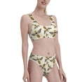 thumbnail image 2 of Daiia Flying Bees1 printed 2 piece Swimsuit Bikinis for Women High Waisted Racerback Bathing Suits Summer Tummy Control Scoop Neck Swimwear-X-Large, 2 of 8