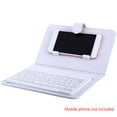 thumbnail image 1 of Funda de teclado Bluetooth portátil Teléfono móvil Teclado inalámbrico Funda protectora de cuero PU Vogacara DZ7528-01B, 1 of 2