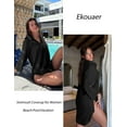 thumbnail image 4 of Ekouaer Beach Cover Ups for Women V Neck Bathing Suit Cover Up Bikini Swimsuit Coverup Beach Dress Shirt, 4 of 5