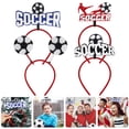 thumbnail image 4 of KAKOWELY 4 diademas de fútbol, accesorios para el cabello, diademas para eventos deportivos, diademas para animar, 4 of 4