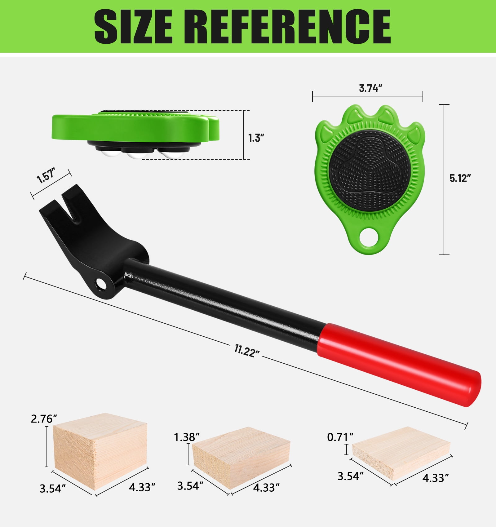 Furniture Lift Mover Tool Set - Furniture Movers Can Withstand Up to 800 Ibs, 360°Sliding Function, Furniture Lifter Have Self-Adjusting Bases， Heavy Item Furniture Moving Tool Without Falling