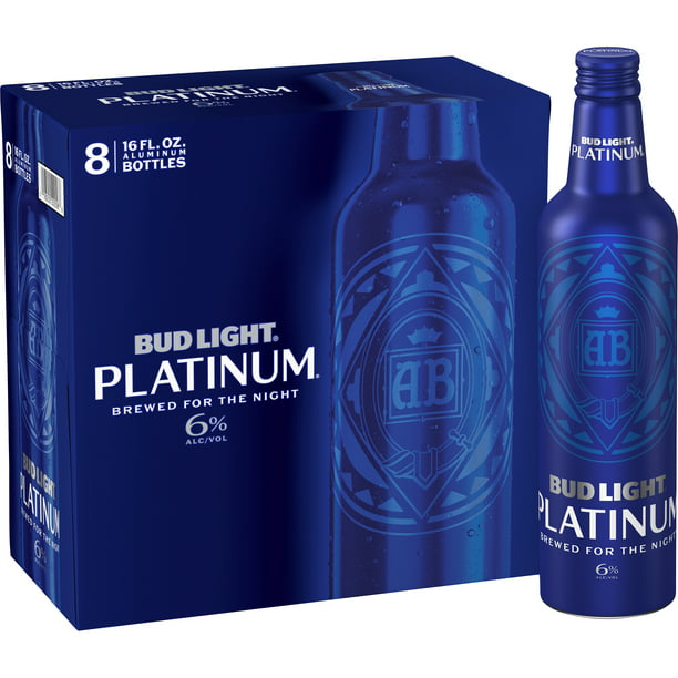 Bud Light Platinum Beer 8 Pack 16 Fl Oz Aluminum Bottles 6 Abv Walmart Com Walmart Com