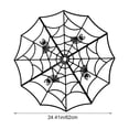 thumbnail image 3 of SLYNSHome Plastic Spider Web Hanging Ornament With Small Spiders,Black Glow In Dark Spiderweb Decor For Window Wall Porch Indoor Outdoor Fall Halloween Spooky Party Decor, 3 of 6