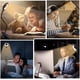 thumbnail image 5 of Lámpara de escritorio LED inalámbrica recargable de 3 W, 24 LED, táctil, con clip, 3 colores y 3 niveles de brillo, pequeña lámpara de lectura para niños antes de dormir, portátil, color negro., 5 of 5