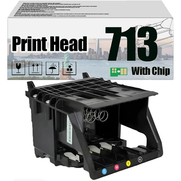 713 3ED58A Print Head, Compatible for HP DesignJet T210 T230 T250 T630 T650 Studio Plotter Printers —— High Print Volume with Chip
