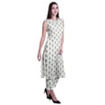 thumbnail image 3 of Moomaya Ensemble Kurta Sans Manches à Col Claudine Imprimé pour Femmes, Ensemble Ethnique 2 Pcs, 3 of 6