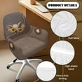 thumbnail image 5 of Xixirimido Elephant Sunflower Brown Pattern Swivel Armchair Accent Dining Chair Cover, Stretch Mid-Back Office Desk Chair Slipcover Leisure Arm Chair Protector Soft Covers for Home, 5 of 7