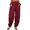 Red, variant on Womens Pants Elastic Solid Color With Pockets Long Casual Loose Fit Home Harem Trousers for Women BU1,L
