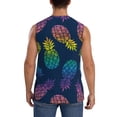 thumbnail image 4 of Salouo Abstract Bright Pineapple Fruit Retro Pattern Men's Sleeveless T Shirts,Men's Regular-Fit Tank Top Sports Shirt for Men Sleeveless Tank Shirt -Small, 4 of 6