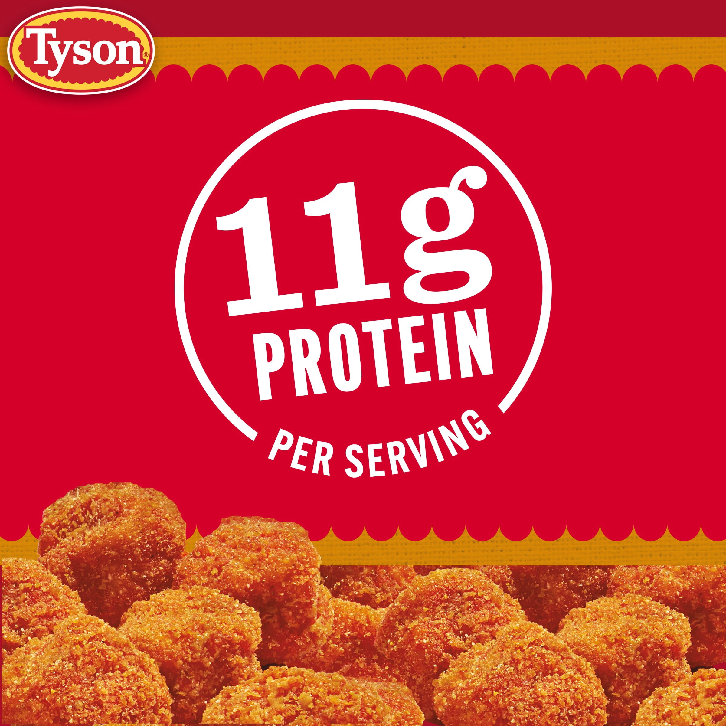Tyson Fired Up Popcorn Chicken 25 oz, (Frozen, Fully Cooked)
