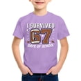thumbnail image 4 of Rhuody T-Shirt Garçon Col Rond Blouse Manches Courtes Tee Rentrée des Classes Imprimés de Chiffres de Dessins Animés Hauts Classique Combinaison d'Été Violet 12-13 Ans, 4 of 4