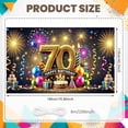 thumbnail image 2 of Golden Glitter 70th Birthday Banner Colorful Balloons Display Firework Design Gift Box Decor Birthday Party Backdrop for 70th Birthday Party Indoor Celebration Family Gathering, 2 of 9