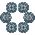 thumbnail image 3 of Coolnut Mexican Talavera Placemats Round Table Mats Non-Slip Washable Heat Resistant Waterproof Placemat for Kitchen Dining Coffee Table 15.4"（6PCS） Home Decor, 3 of 7
