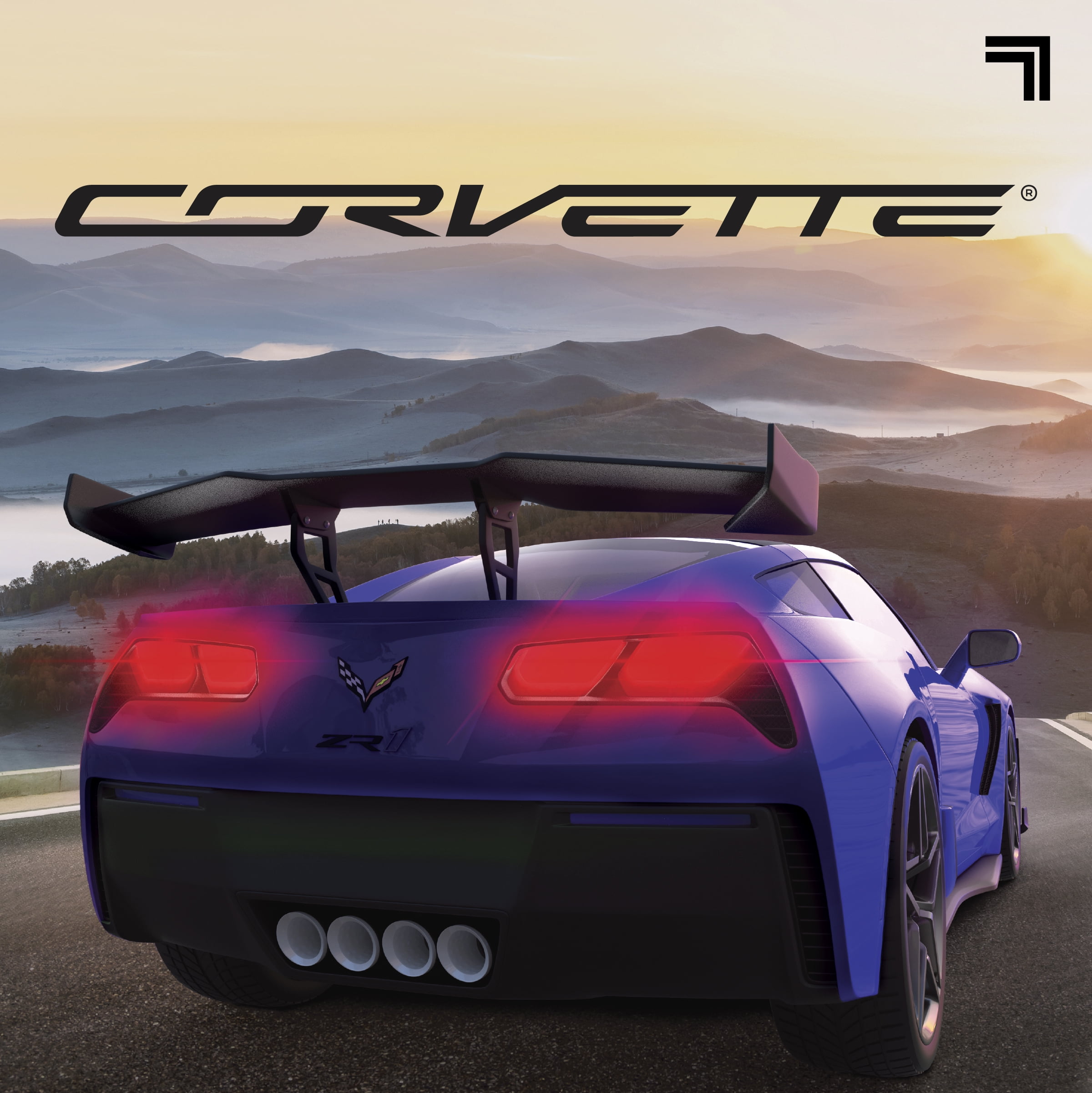 Sharper Image RC Chevrolet Corvette ZR1, 2.4 GHz Remote Control Sports Car with Gravity Sensor Steering, 1:16 Scale Model with LED Lights