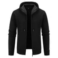 thumbnail image 4 of RMGVDSD Men's Slim Fit Zip Up Hooded Sweater Coat Long Sleeve Knit Pullover Oktoberfest Casual Wear Fall Winter Warm Comfortable Sweater Jacket Basic Knit Sweater, 4 of 7