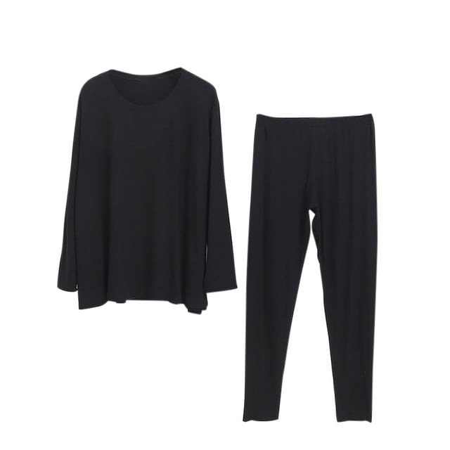 DecSea Pyjama d'Allaitement pour Femmes Pyjama de Maternité Pyjamas Post-Partum Allaitement Ensemble Haut à Manches Longues et Pantalon avec Poches
