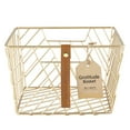 thumbnail image 2 of Christian Brands F4555 13 x 9 in. Rectangle Wire Metallic Basket  Gold &amp; BrownPack of 2, 2 of 5
