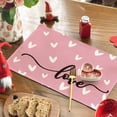 thumbnail image 2 of mubwai Pink Love Hearts Placemats Set of 4, 12x18 Inch Seasonal Table Mats for Party Kitchen Dining Decoration, 2 of 7