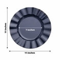 thumbnail image 4 of BalsaCircle 10 Navy Blue 11" Round Disposable Salad Dinner Plastic Plates Gold Wavy Trim Wedding Party Tableware, 4 of 8