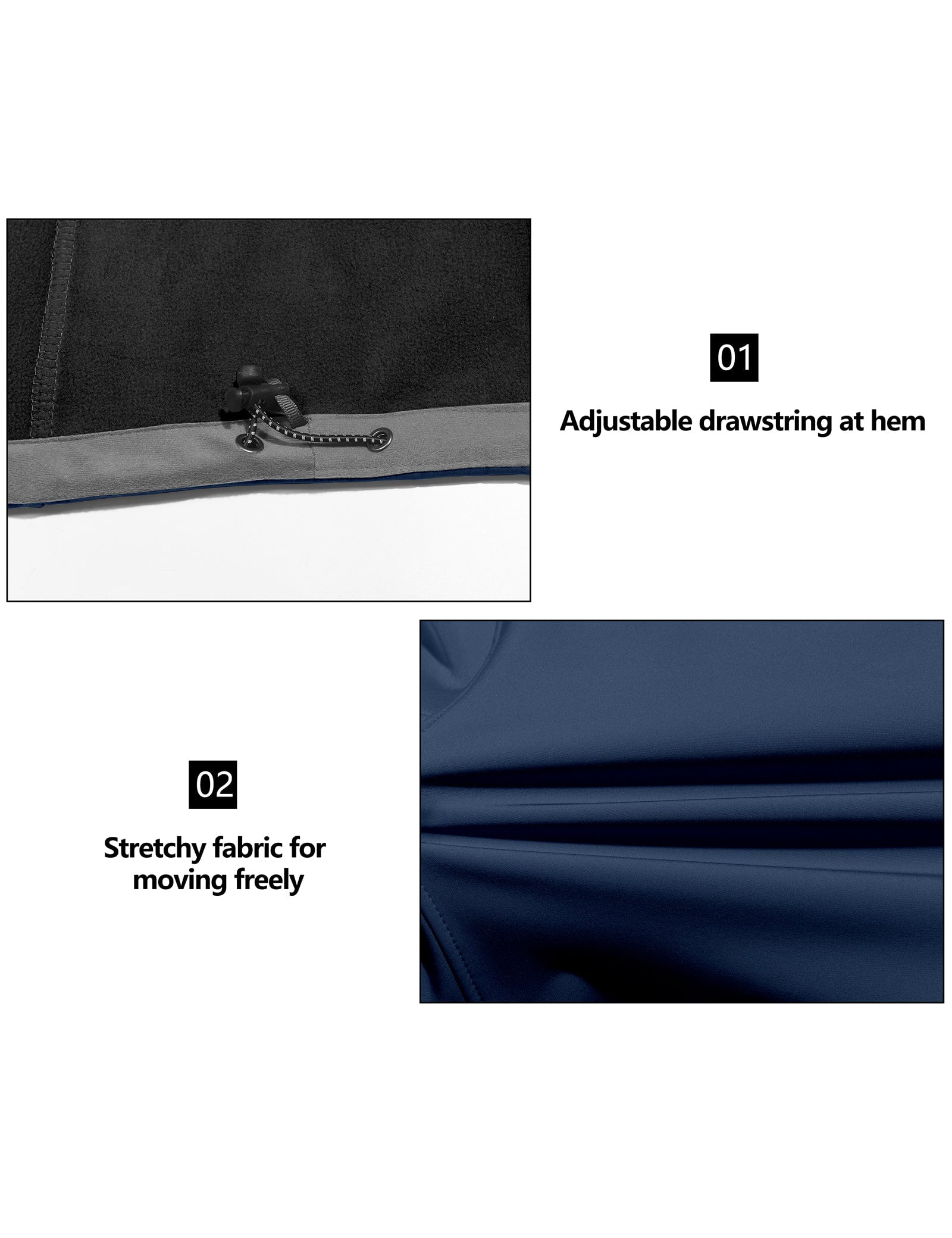 Little Donkey Andy Lightweight Softshell Vest for Women Fleece Lined Outerwear Zip Up Sleeveless Casual Windbreaker Jacket for Golf Hiking Running Jogging Outdoor Travel, Blue X-Small