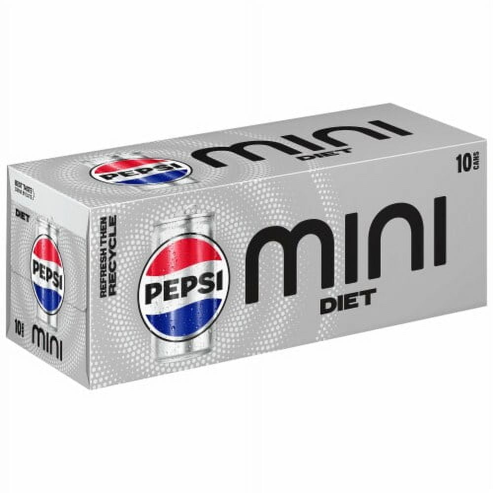 Diet Pepsi Cola Soda Pop Mini Cans 10 ct / 7.5 fl oz - Pack of 2