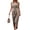 Khaki, variant on CIENVNSTG Womens V Neck Sleeveless Midi Dress Wedding Guest Dress Bodycon Ruched Cocktail Party Mother of The Bride Dress Brown XL