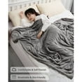 thumbnail image 2 of MaxKare Electric Heated Twin Sized Blanket 213 x 157 cm Microplush Full Body Blanket with Auto-Off, 4 Heating Levels for Home, Office, Bed, Sofa (Grey), 2 of 6