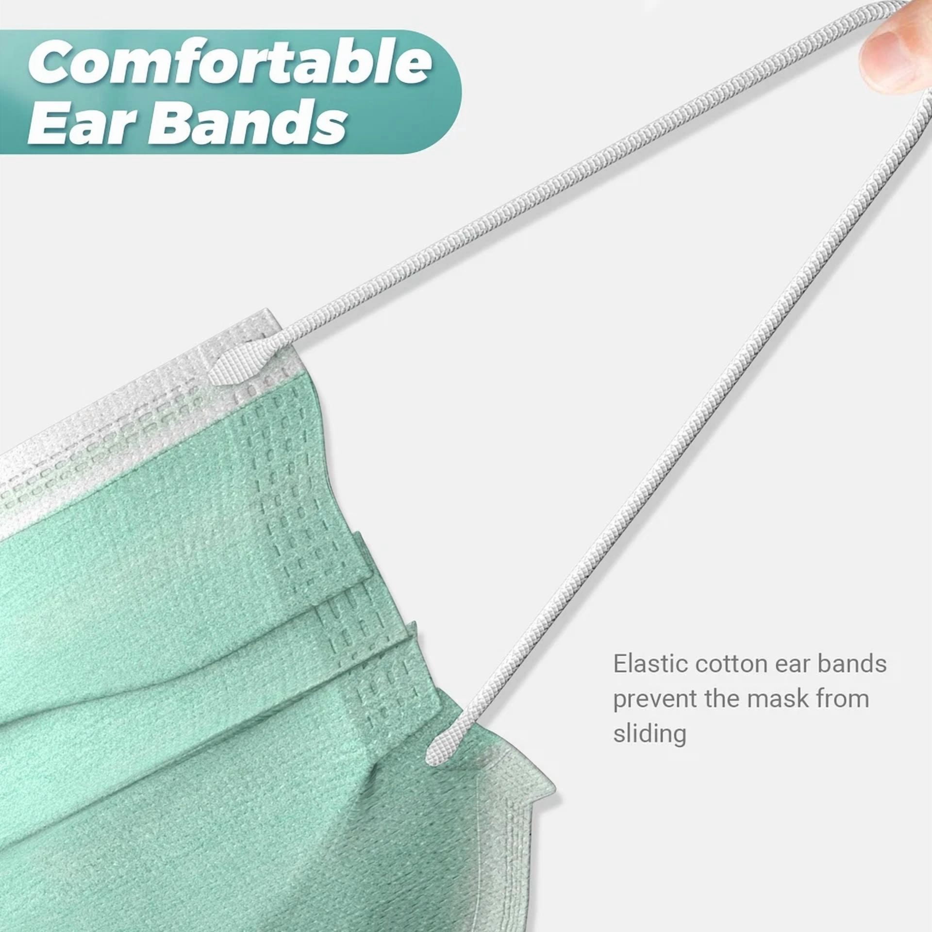 CIRCLE- 100 Pcs 3-Ply Breathable Disposable Face Masks Earloop Protective Mouth Cover