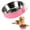 A+B, variant on Crate Dog Bowl, Removable Stainless Steel Hanging Pet Kennel Cage Bowl Food & Water Feeder Coop Cup for Puppy, Cat, Rabbit, Guinea Pigs Ferret Bird,Pink