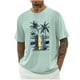 thumbnail image 1 of Camisas de Manga Larga para Hombres Imprimir Casual Cuello Redondo Blusa de Manga Corta, Camisas de Lino para Hombres, 1 of 8