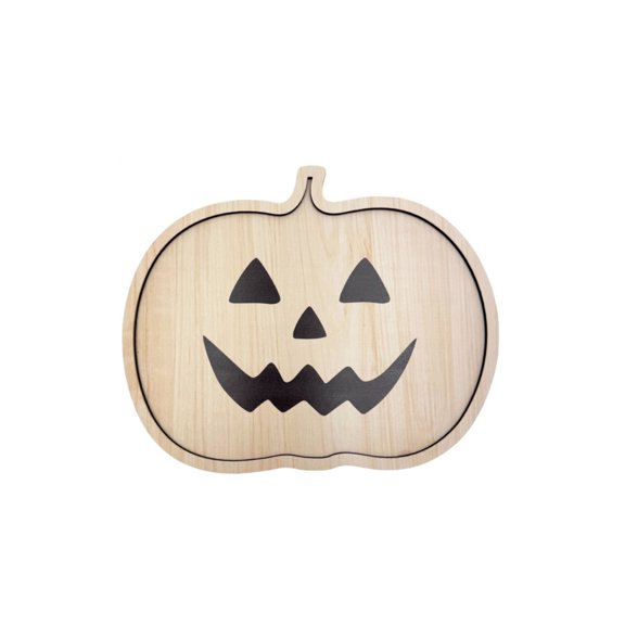 Pumpkin Shaped Wooden Serving Tray Spooky Halloween Decorations for Home Gothic Halloween Decor for Indoor Table Top Serving and Entryway Key Storage