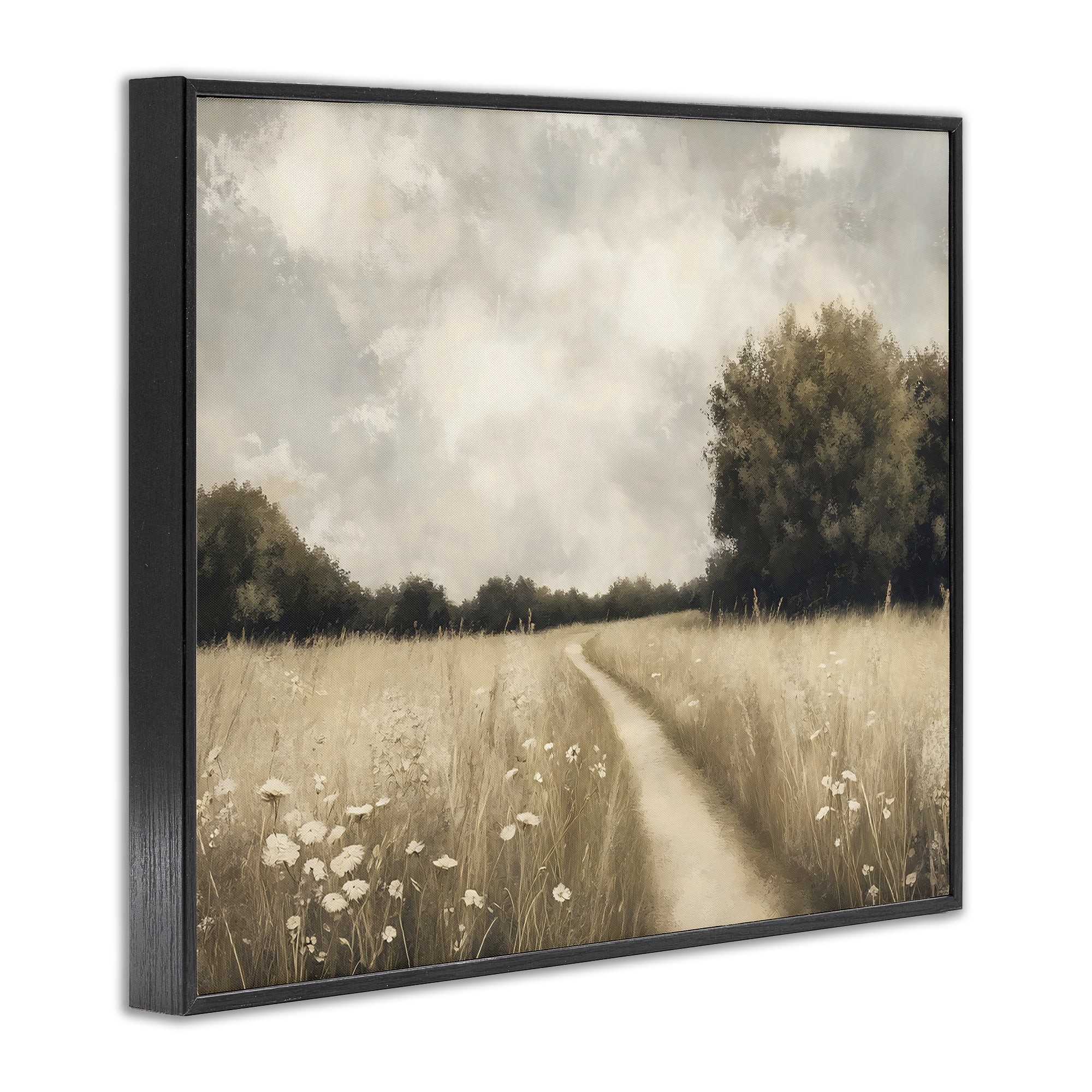 Stupell Industries Journey Through Wildflowers in Meadow Black Framed Giclee Art, design by Creative Studio