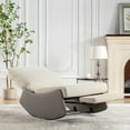 thumbnail image 4 of Pouseayar Rocking Chair Recliner with Adjustable Backrest&Footrest Upholstered Soft Resting for Living Room Bedroom, 4 of 18
