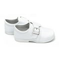 thumbnail image 3 of EIGHT EIGHTEEN Leatherette Strap School Dress Shoe (Infant/Toddler Boys) - Pat (White,Size 6 Toddler), 3 of 3