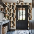 thumbnail image 3 of Peel and Stick Wallpaper 17.7in x 9.8ft Abstract Geometric Curves Neutral Tones Contact Paper Vinyl Waterproof Self Adhesive Wall Paper for Bedroom Shelf Cabinet Renter Friendly, 3 of 8