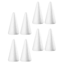 MUSEYA 8Pcs White Foam Cones Polystyrene Shapes for Preschool Activities