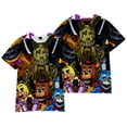 thumbnail image 2 of Five Nights at Freddy's Tee Women Men Fashion Cartoon Crewneck Short Sleeve T-shirt Game Merch, 2 of 3