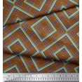thumbnail image 3 of Soimoi Satin Silk Fabric Geometric Check Print Sewing Fabric Yard 42 Inch Wide, 3 of 3