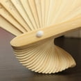 thumbnail image 5 of 10 Pc Heilwiy Handmade Paper Folding Fans Bamboo Hand Held Fan For Gift Party Favors, 5 of 5