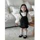 thumbnail image 5 of Vestido vaquero con tirantes y lazo para niña, conjunto de ropa de bebé de estilo coreano de 0 a 3 años, falda bonita para niño pequeño, blusa con manga acampanada opcional, 5 of 6