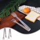 thumbnail image 1 of Pinzas para parrilla de acero inoxidable | Diseño ergonómico antideslizante | Ajustable para filetes y kebabs | Material duradero para altas temperaturas | Tamaños: 6,69 pulgadas y 8,46 pulgadas |, 1 of 5