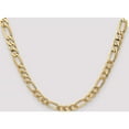 thumbnail image 2 of 14K Yellow Gold 7mm Flat Figaro Chain (18 X 7) Made In South Africa ffl180-18, 2 of 5