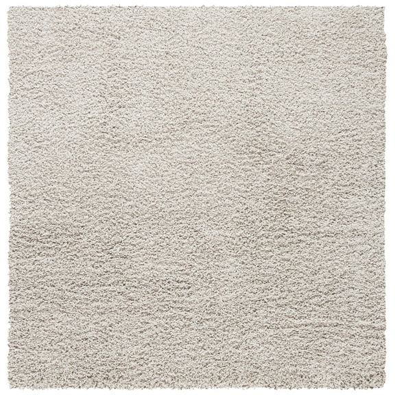 SAFAVIEH Venus Elijah Solid Plush Shag Area Rug, Taupe, 6'7" x 6'7" Square