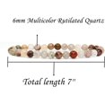 thumbnail image 2 of Angelstones Bracelet Extensible en Perles Rondes de Quartz Multicolore Naturel 6mm 7 Pouces Unisexe, 2 of 5