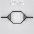 thumbnail image 3 of Synergee 25kg Chrome & Black Olympic Hex Barbell with Two Handles for Squats, Deadlifts, Shrugs and Power Pulls, 3 of 7